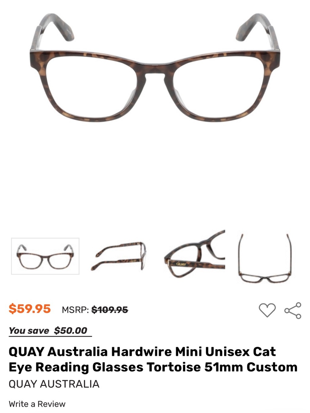 quay tortoiseshell hardwire mini blue light glasses - Picture 10 of 12
